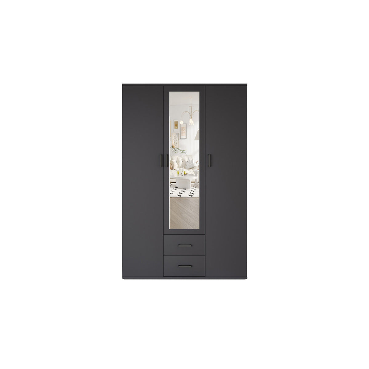 Armoire Marc — Portes battantes avec miroir