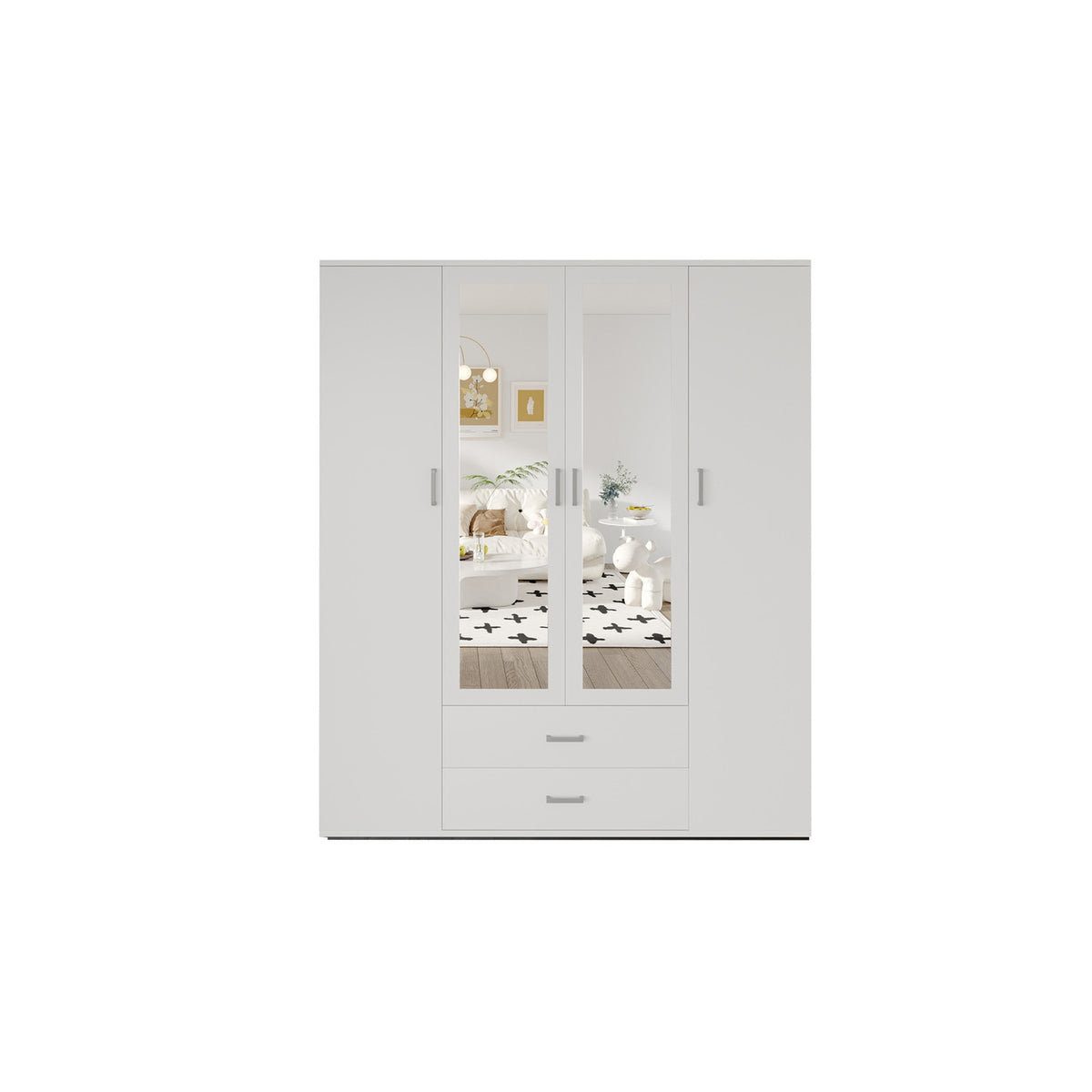 Armoire Marc — Portes battantes avec miroir