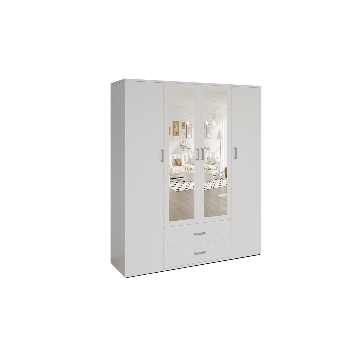 Armoire Marc — Portes battantes avec miroir