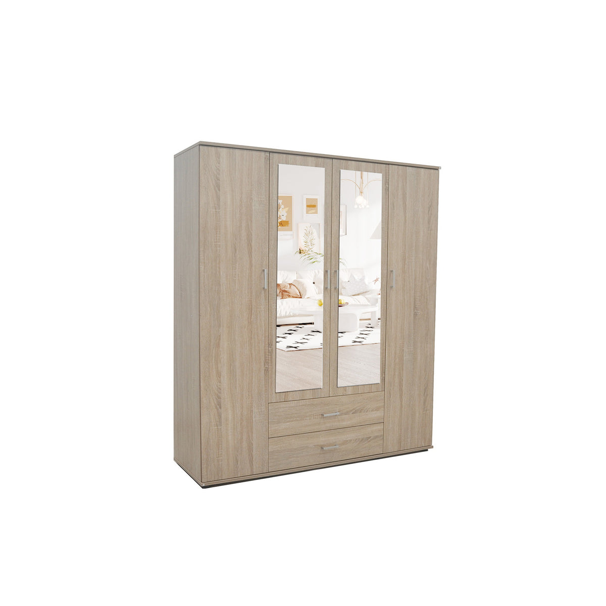 Armoire Marc — Portes battantes avec miroir