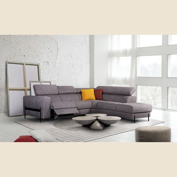 Salon d'angle modulaire Arkon — Gris chiné