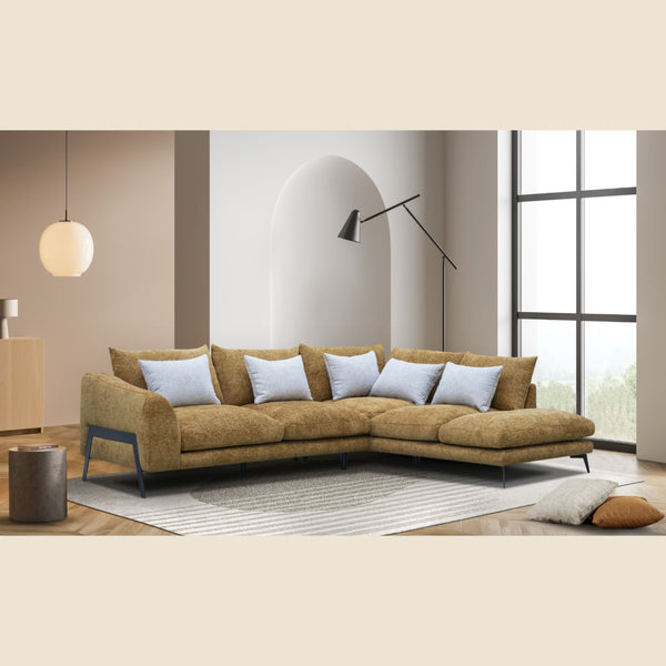 Salon d'angle modulaire Aspen — Ocre chiné