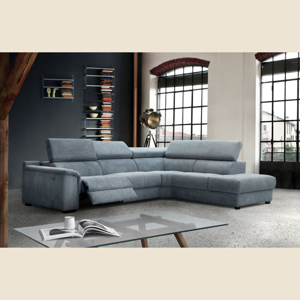 Salon d'angle modulaire Atlanta — Gris bleuté