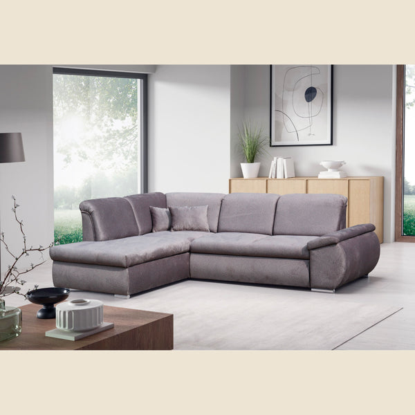 Canapé d'angle convertible Caro — Gris taupe