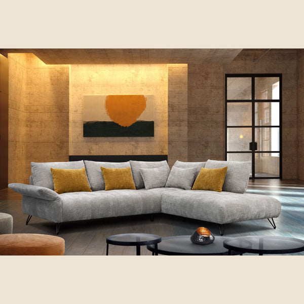 Salon d'angle modulaire Essen — Gris clair