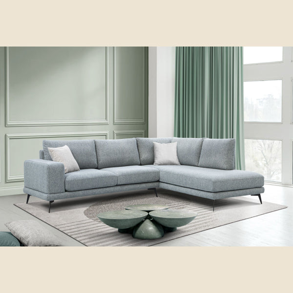 Salon d'angle modulaire Eston — Gris bleuté