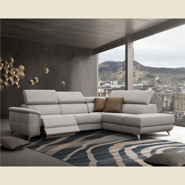 Salon d'angle modulaire Fabien — Gris clair chiné