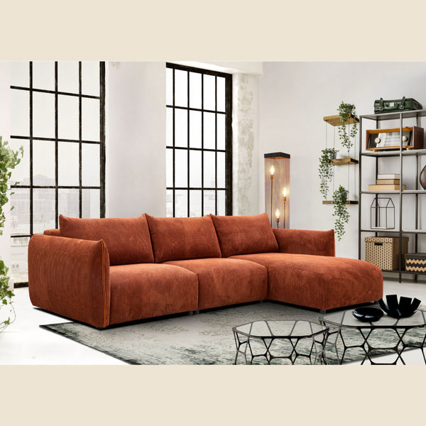 Salon d'angle modulaire Farido — Vert olive