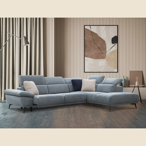 Salon d'angle modulaire Forio — Gris bleuté
