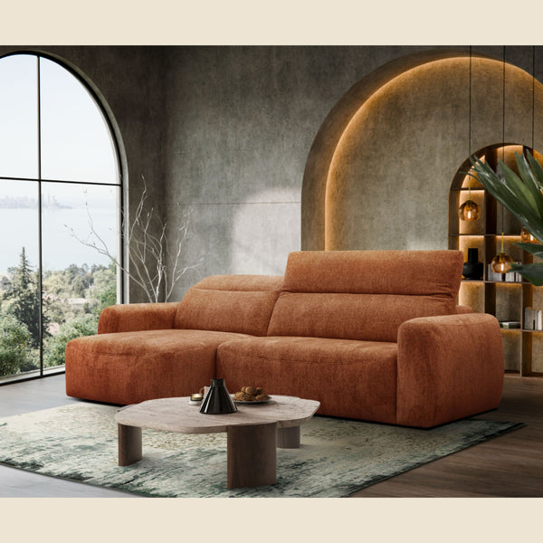 Salon d'angle modulaire Gizo — Terracotta chiné
