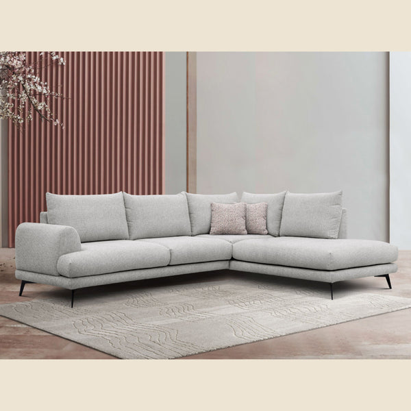 Salon d'angle modulaire Inferno — Gris clair