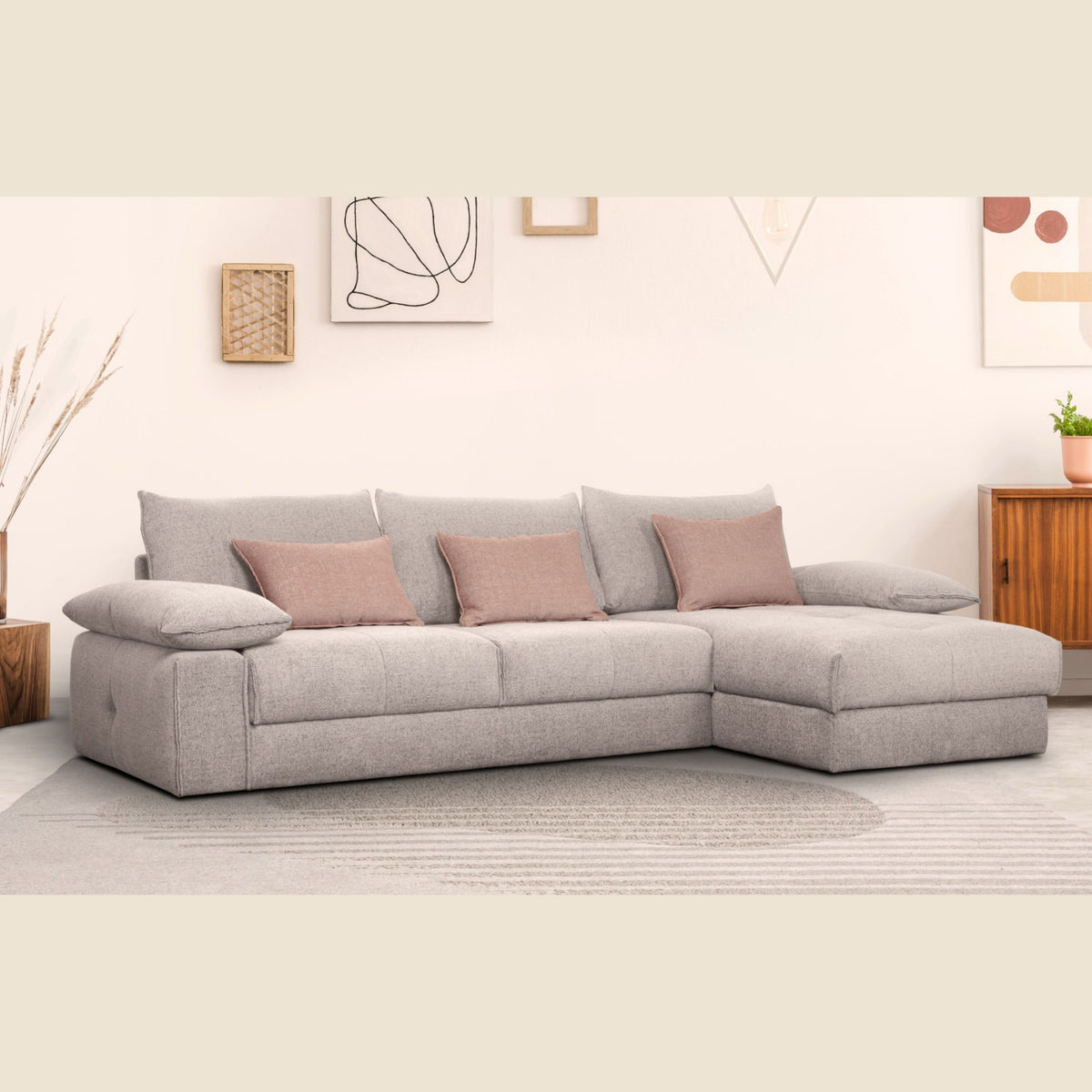 Salon d'angle modulaire Quazi — Gris anthracite