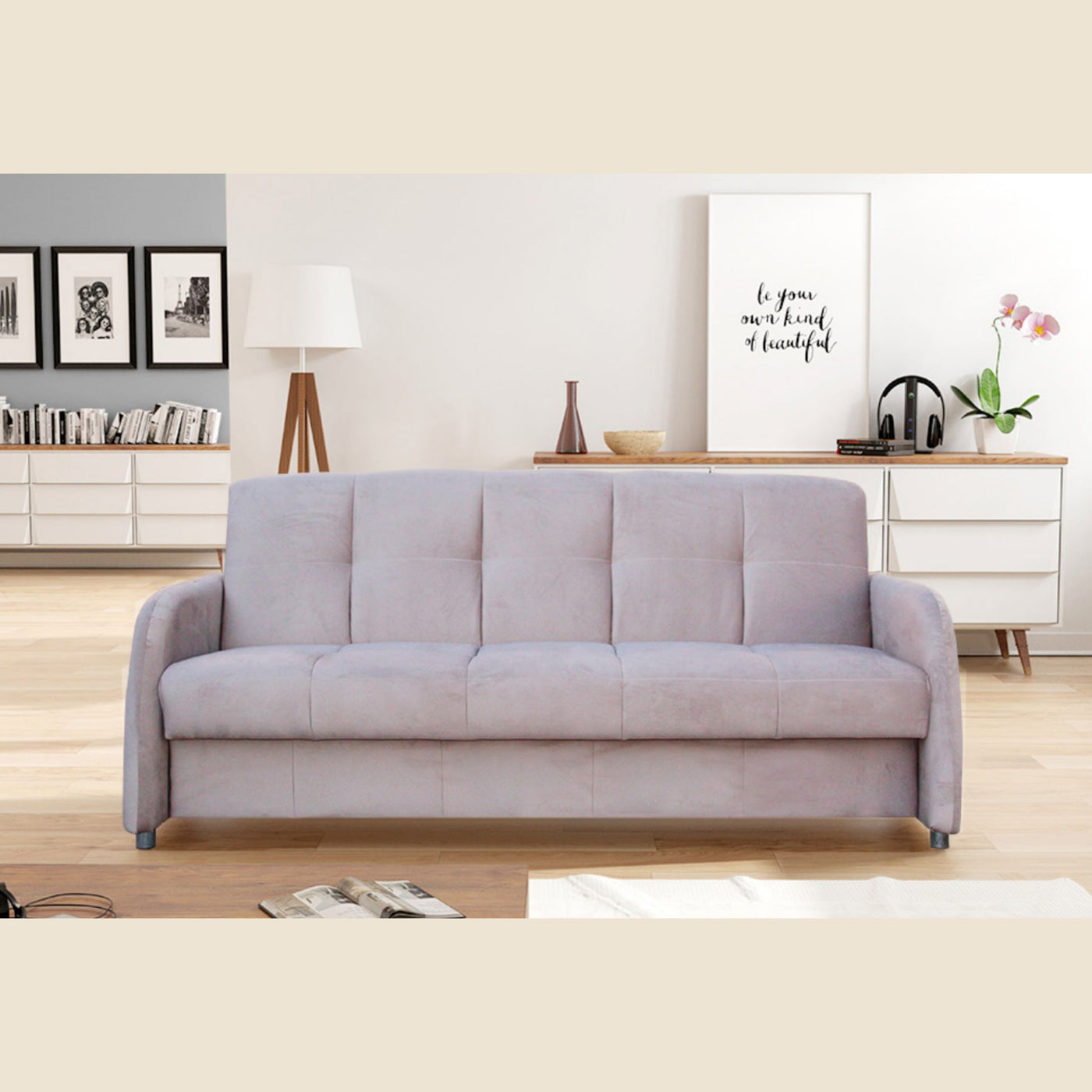 Clic-clac convertible Sali — Gris perle