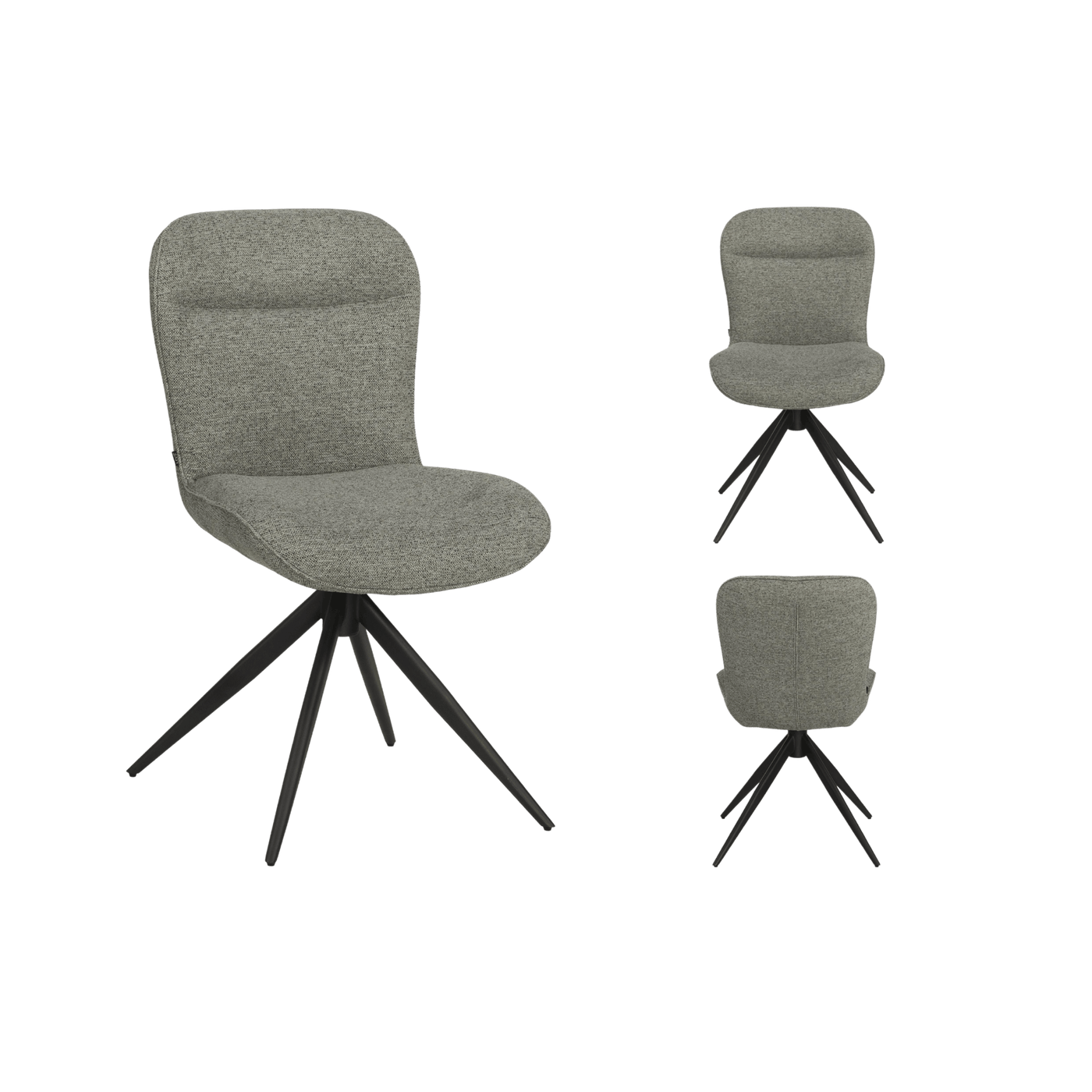 Chaise Argentina 1 place (lot de 2) — Tissu