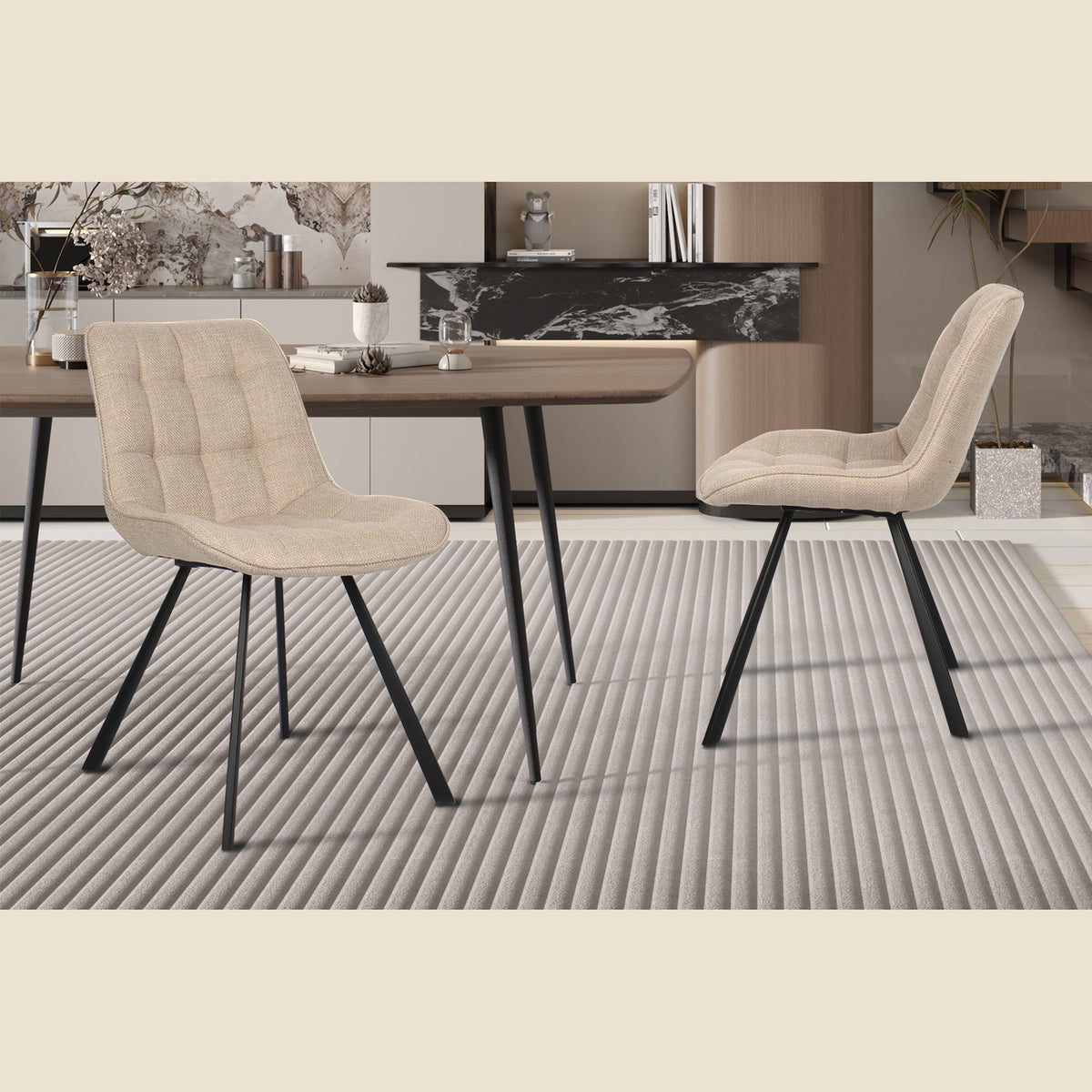 Chaise Ariba — Tissu chiné