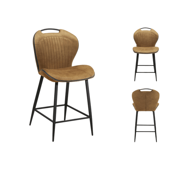 Chaise de bar Travis 1 place (lot de 2) — Microfibre