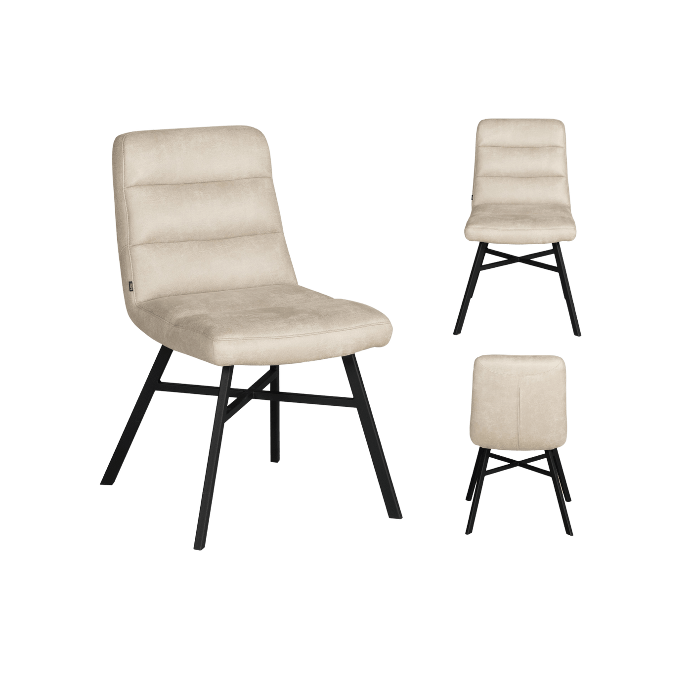 Chaise Bowie 1 place (lot de 2) — Microfibre