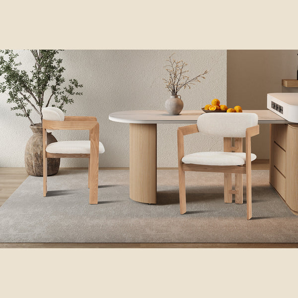 Chaise Camille — Frêne massif et tissu