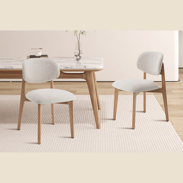 Chaise Carmen — Chêne massif et tissu