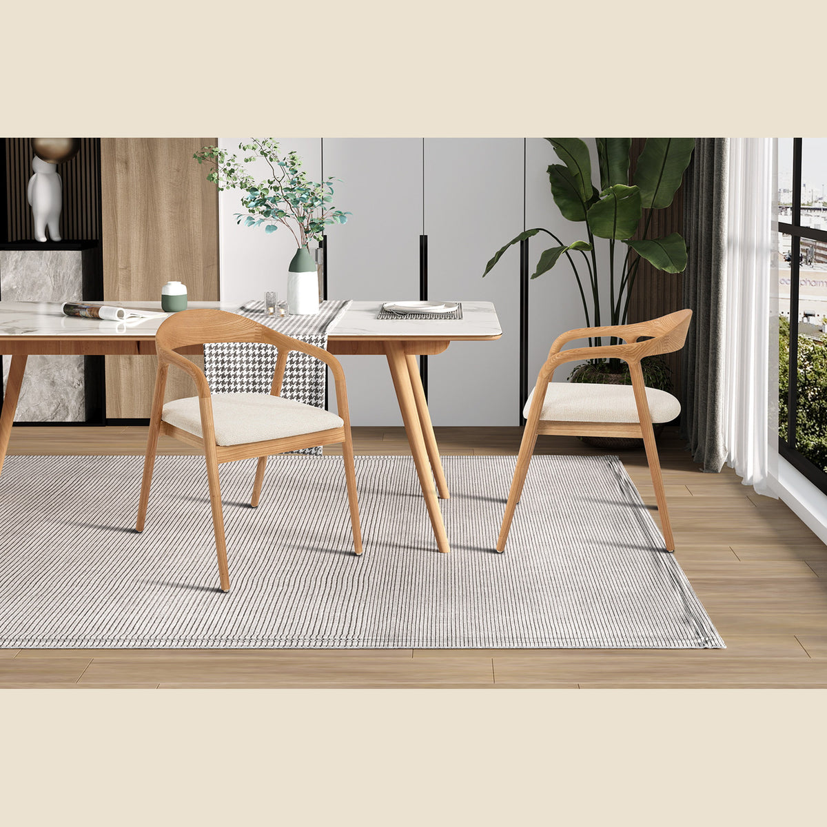 Chaise Claire — Frêne massif et tissu