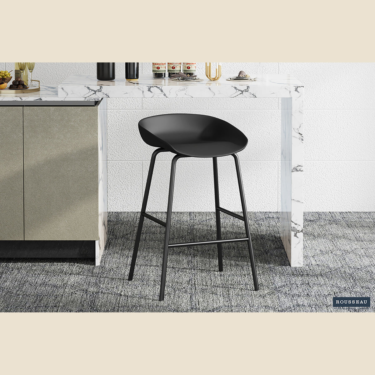 Chaise de comptoir Anna — Polypropylène