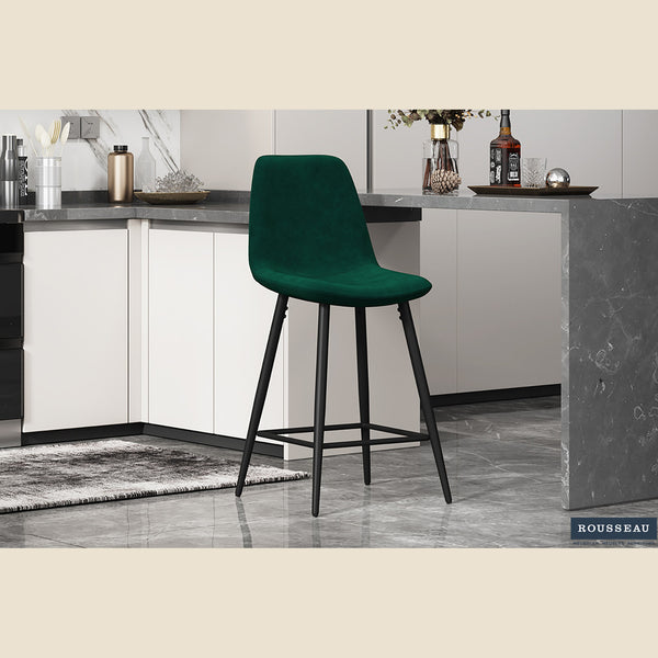 Chaise de comptoir Boy — Velours