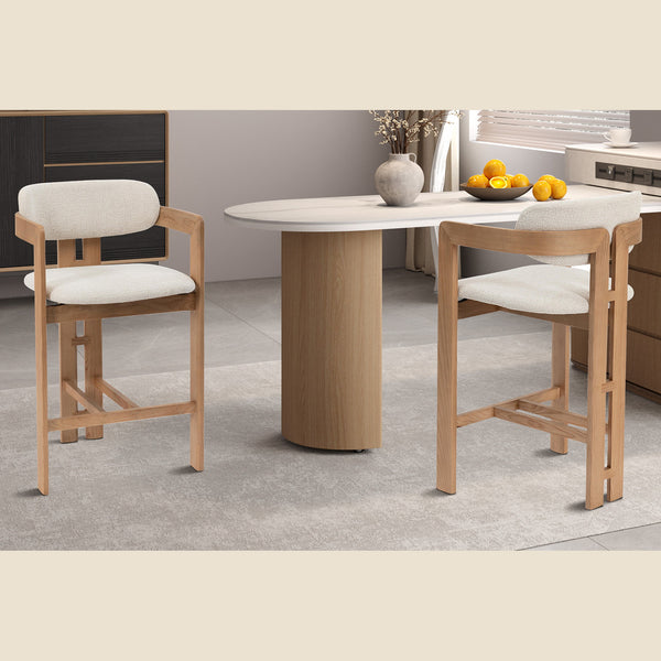Chaise de comptoir Camille — Frêne massif