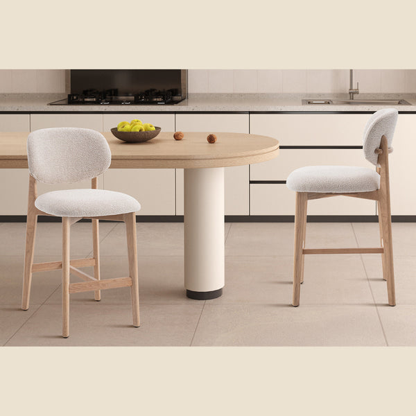 Chaise de comptoir Carmen — Chêne massif