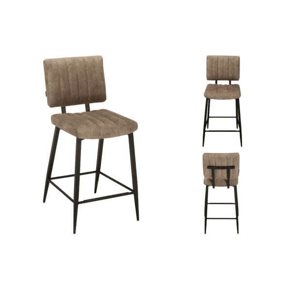 Chaise de bar Vicenza (lot de 2) — Tissu
