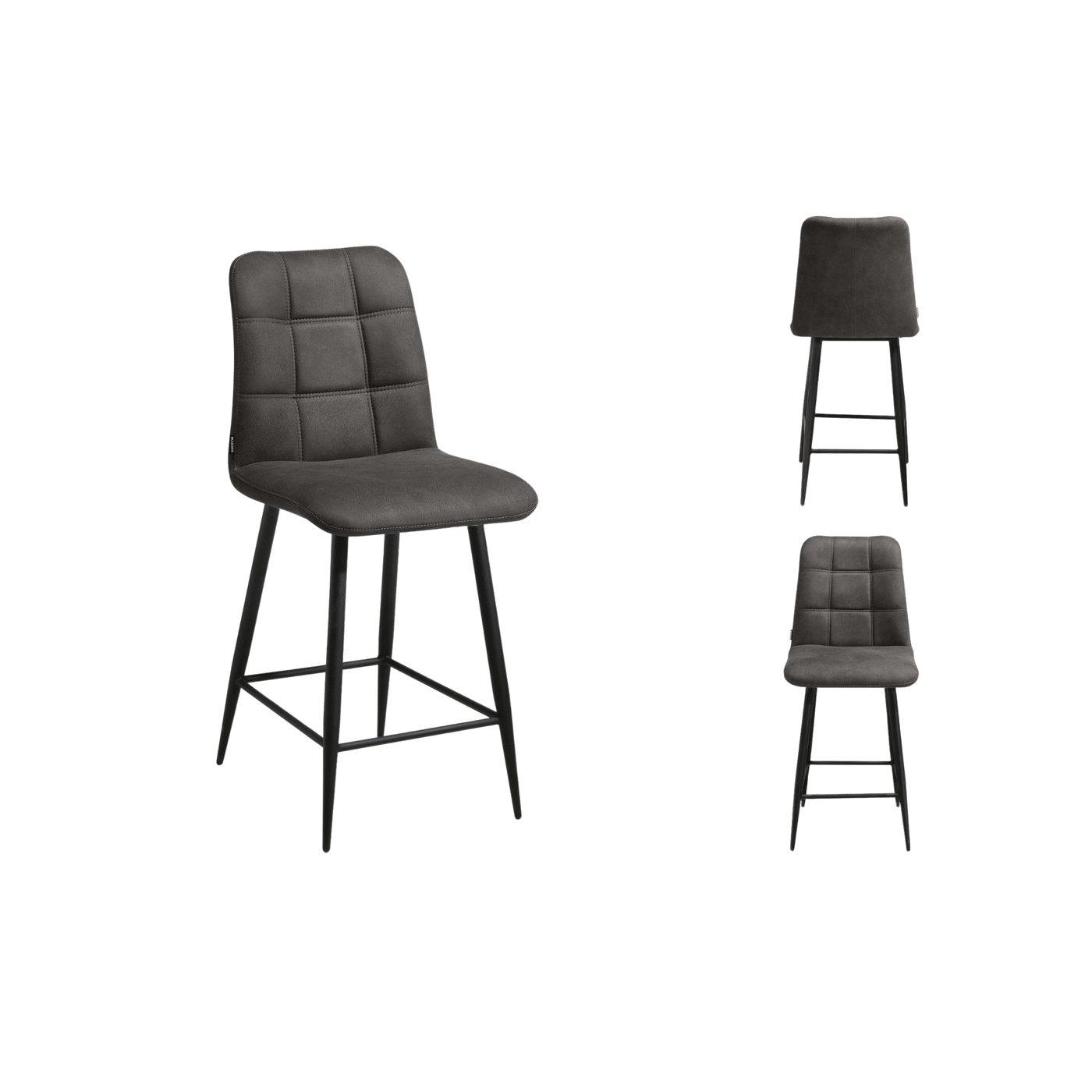 Chaise de bar Dex (lot de 2) — Microfibre