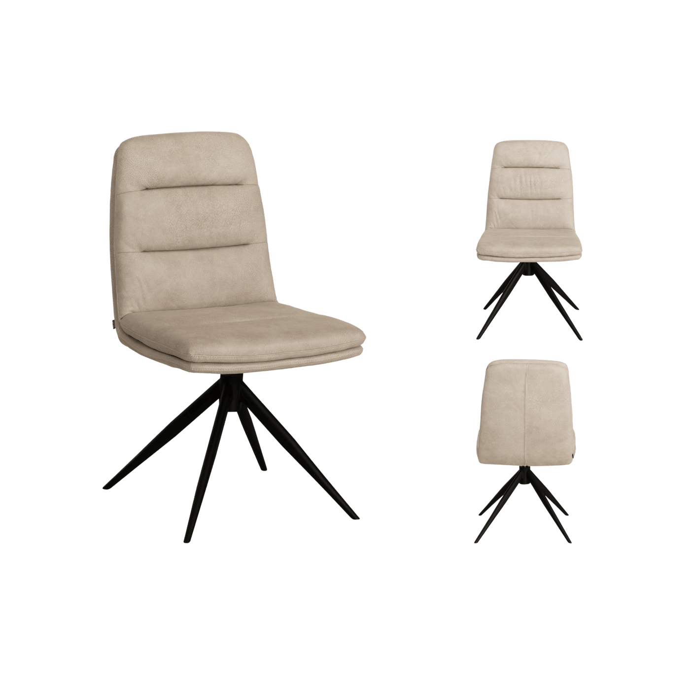 Chaise Giza 1 place (lot de 2) — Microfibre