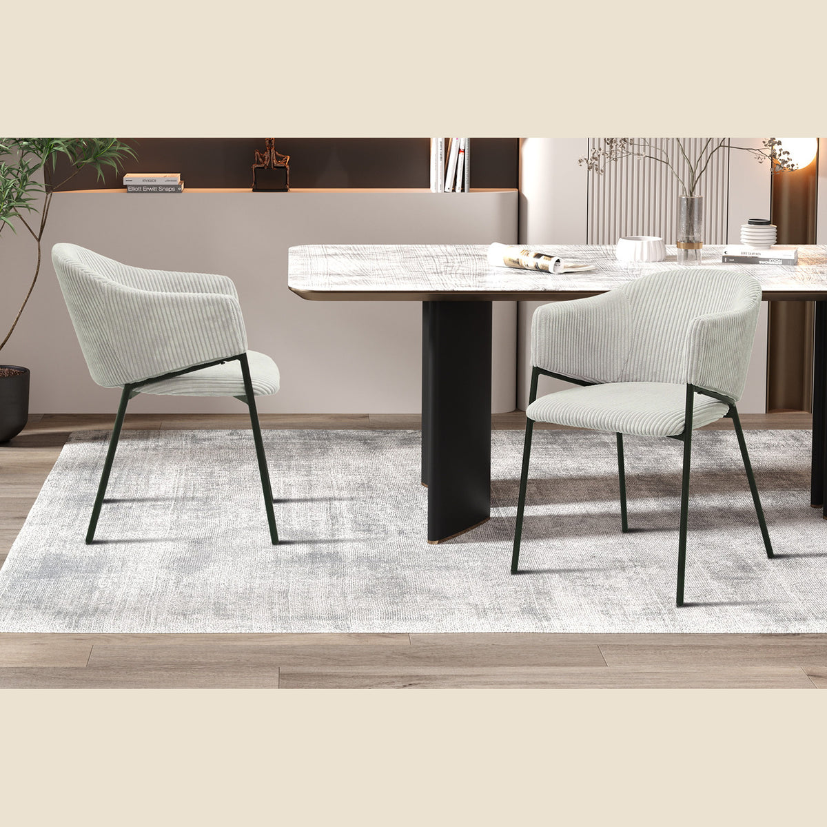 Chaise Hugo — Velours côtelé