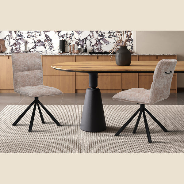 Chaise Jack — Tissu, pivotante