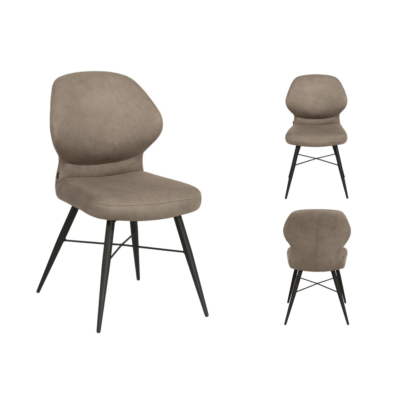 Chaise Jamaica 1 place (lot de 2) — Microfibre
