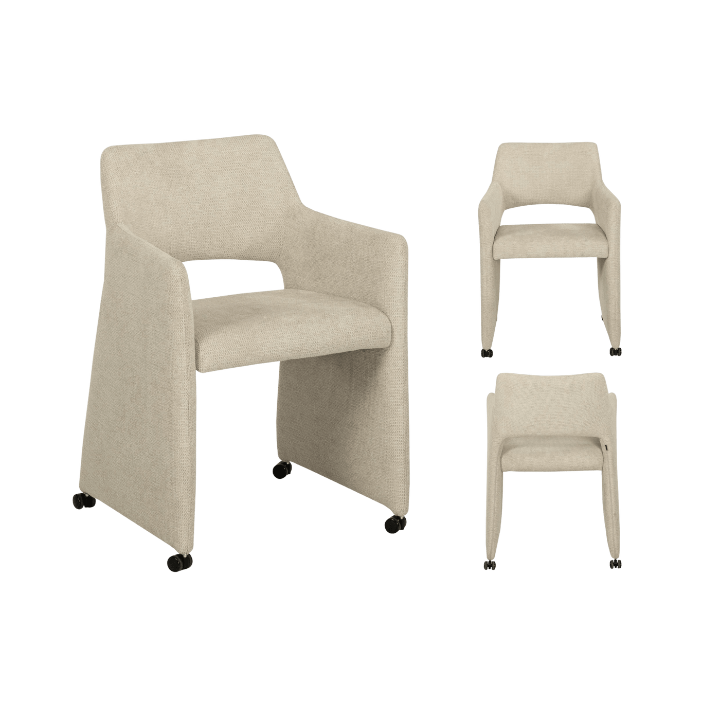 Chaise Jones avec accoudoirs — Tissu
