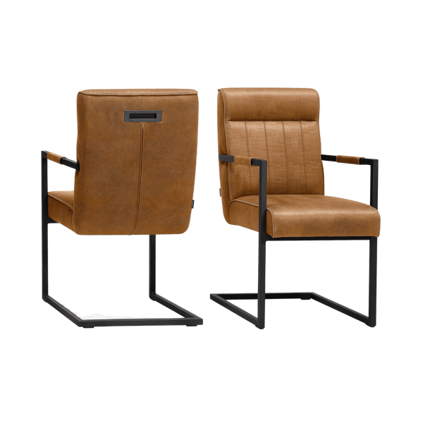 Chaise Logan avec accoudoir (lot de 2) — Microfibre