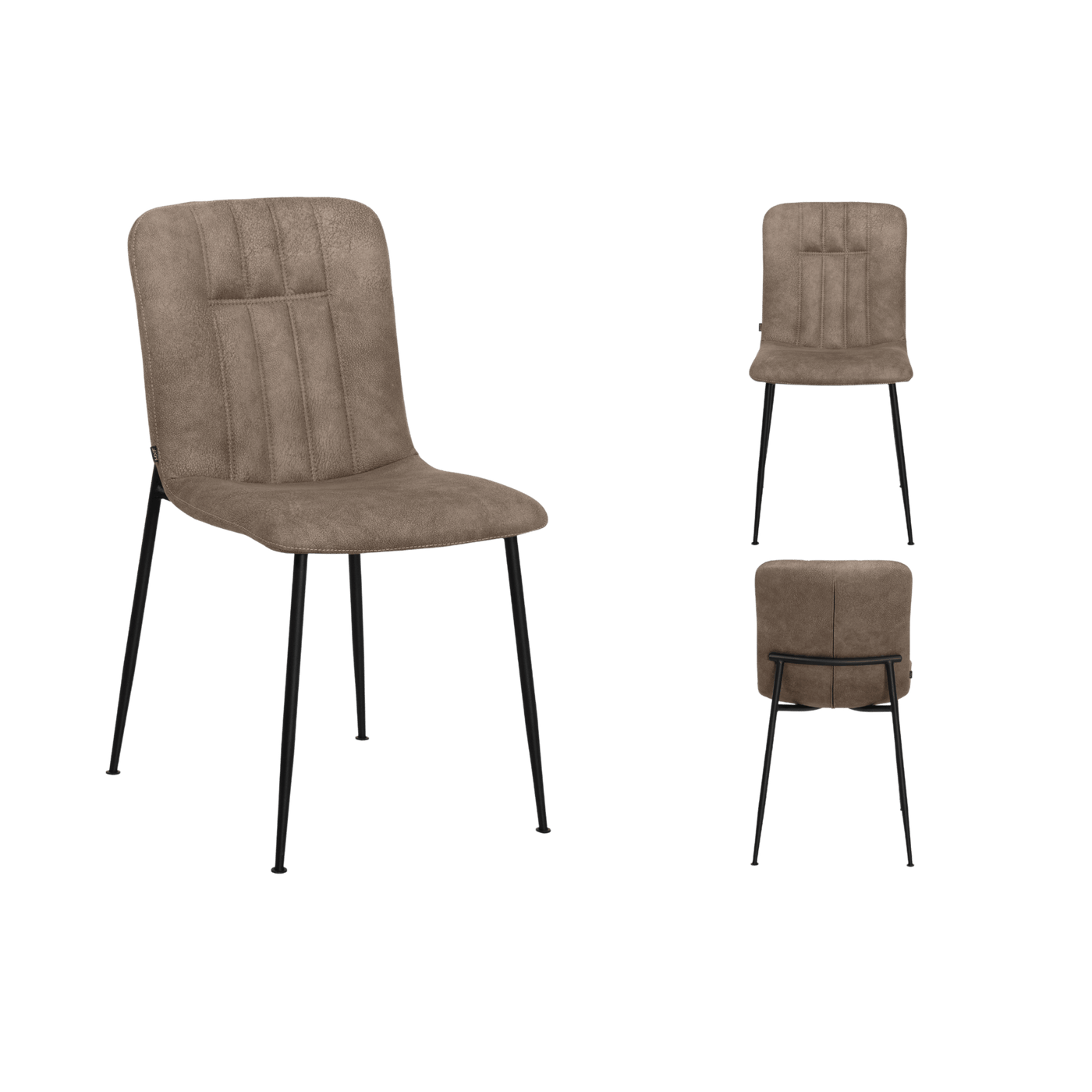 Chaise Loreto 1 place (lot de 2) — Microfibre