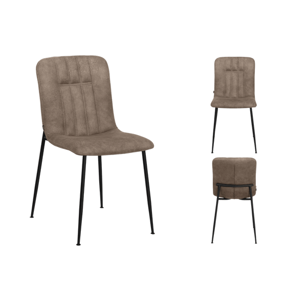 Chaise Loreto 1 place (lot de 2) — Microfibre