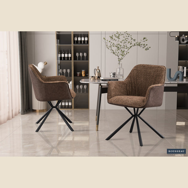 Chaise Lucie — Bouclé et simili