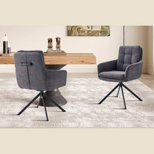 Chaise Luna — Velours côtelé, pivotante