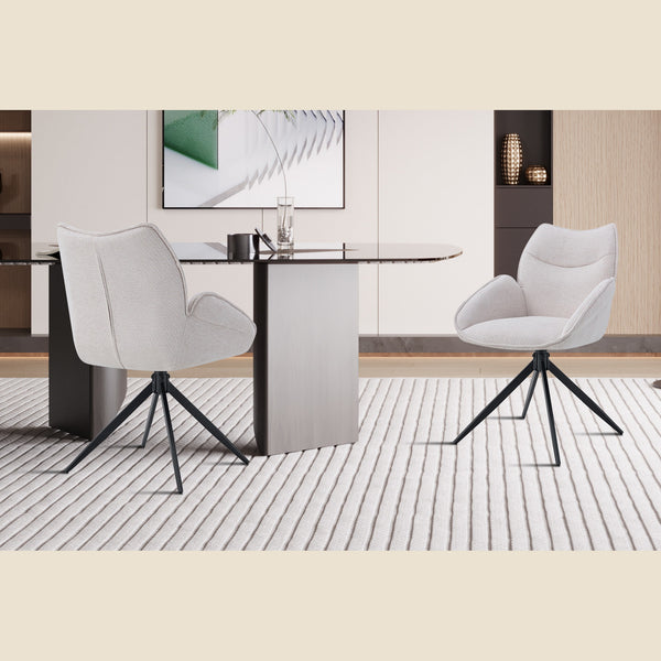 Chaise Mahi — Pivotante, avec accoudoirs