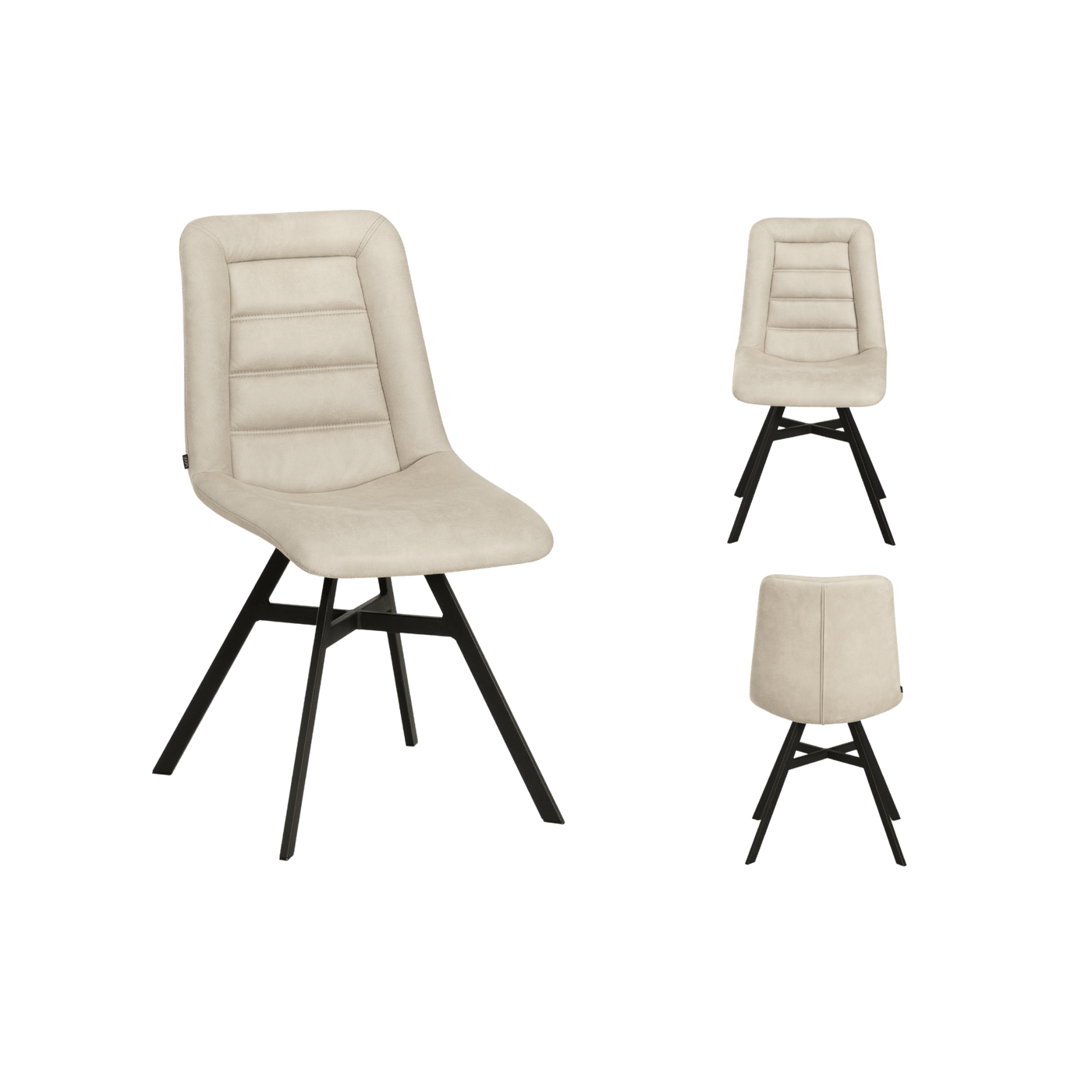 Chaise Niels 1 place (lot de 2) — Microfibre