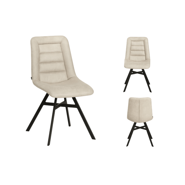 Chaise Niels 1 place (lot de 2) — Microfibre
