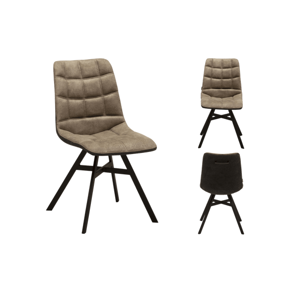 Chaise Nynke 1 place — Lot de 2 · Microfibre