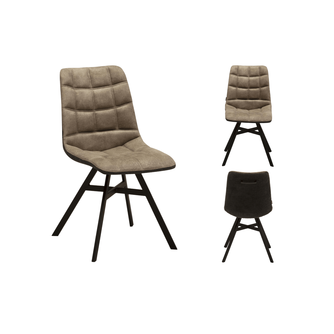 Chaise Nynke 1 place — Lot de 2 · Microfibre