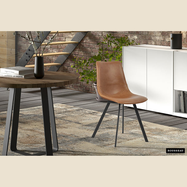 Chaise Oslo — PU cognac