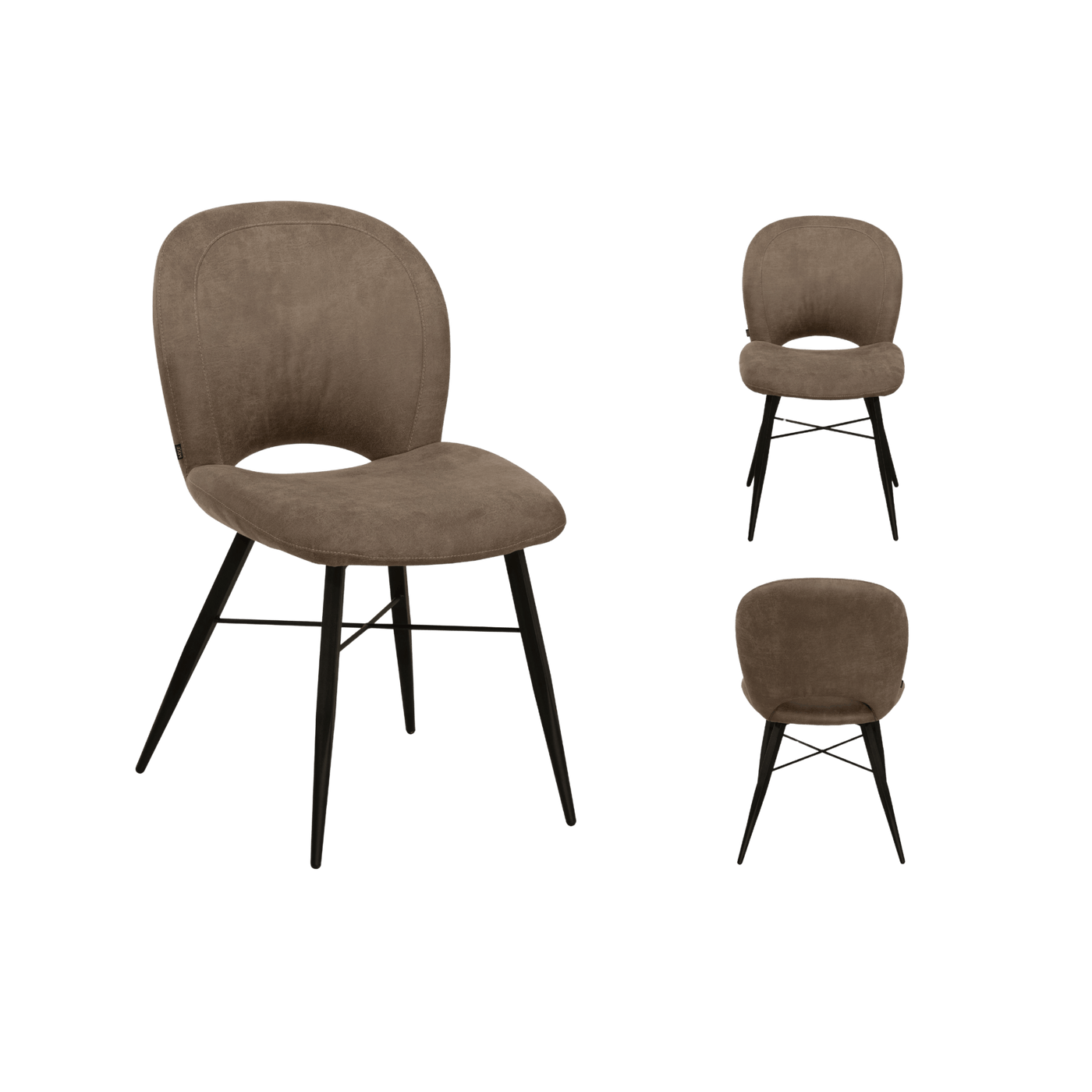 Chaise Pearl 1 place — Lot de 2 · Microfibre