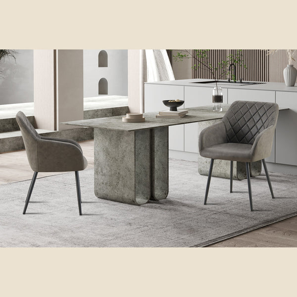 Chaise Peron — Microfibre grise