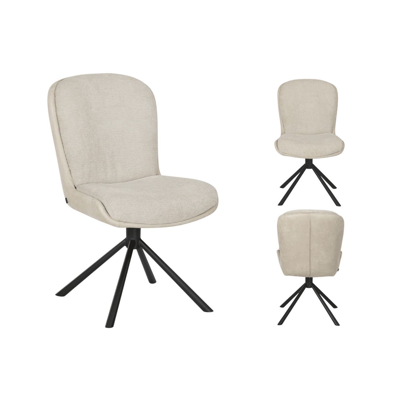 Chaise Trafford 1 place (lot de 2) — Tissu