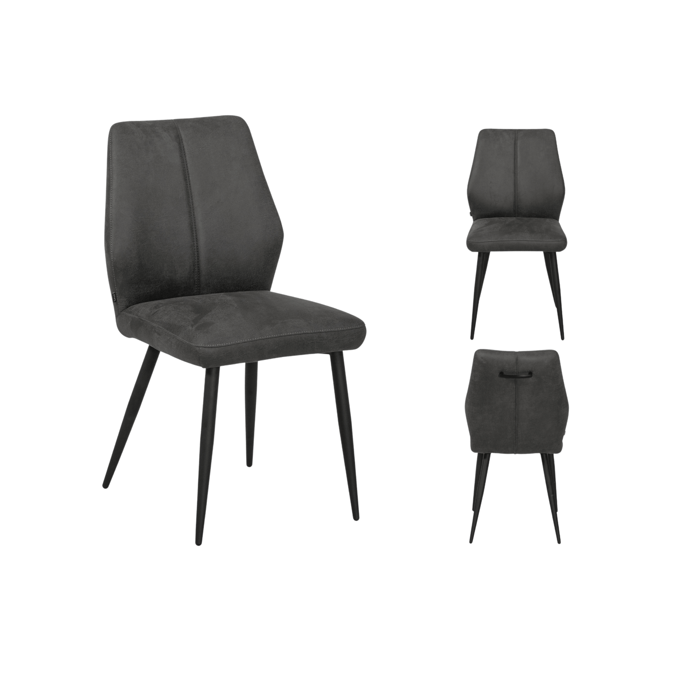 Chaise Turner 1 place (lot de 2) — Microfibre